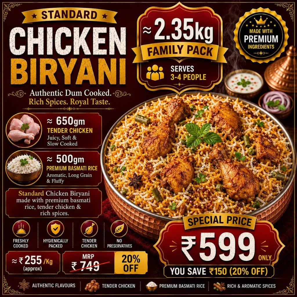 Chicken Biryani (Non-Boneless, Standard)