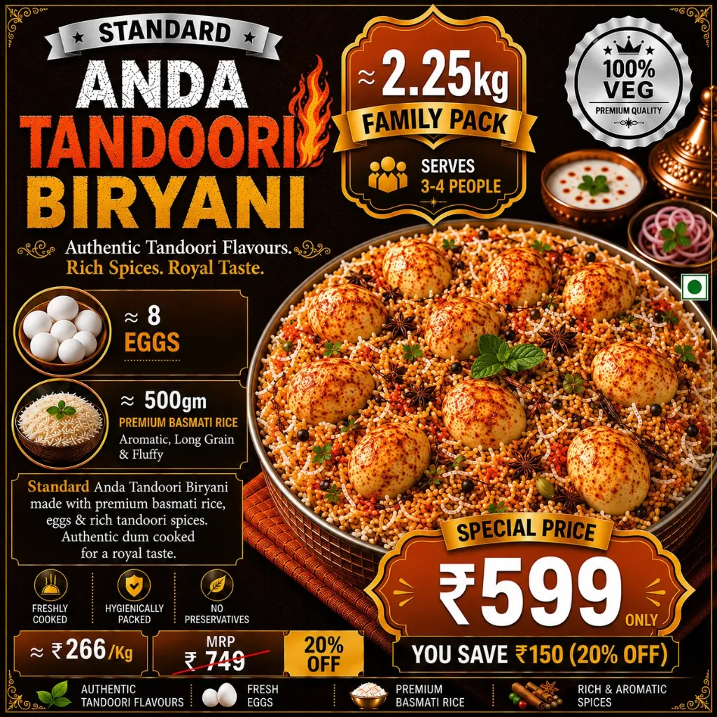 Anda Tandoori Biryani (Standard)