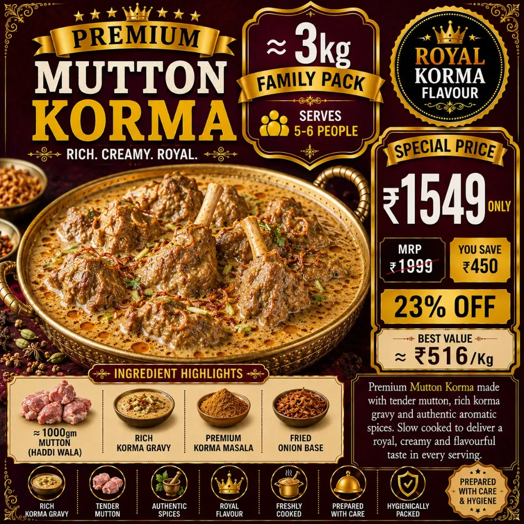 Mutton Korma (Non-Boneless)