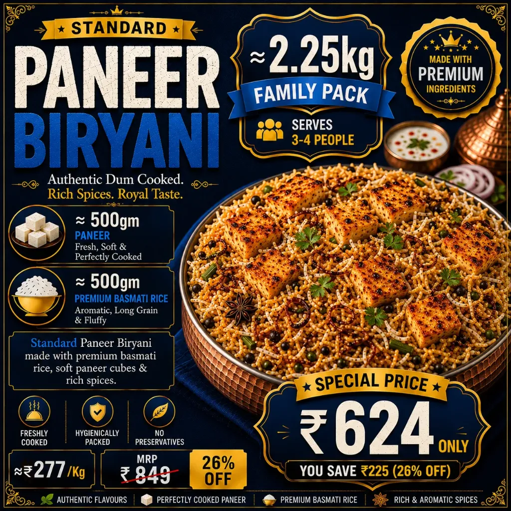 Paneer Biryani (Standard)
