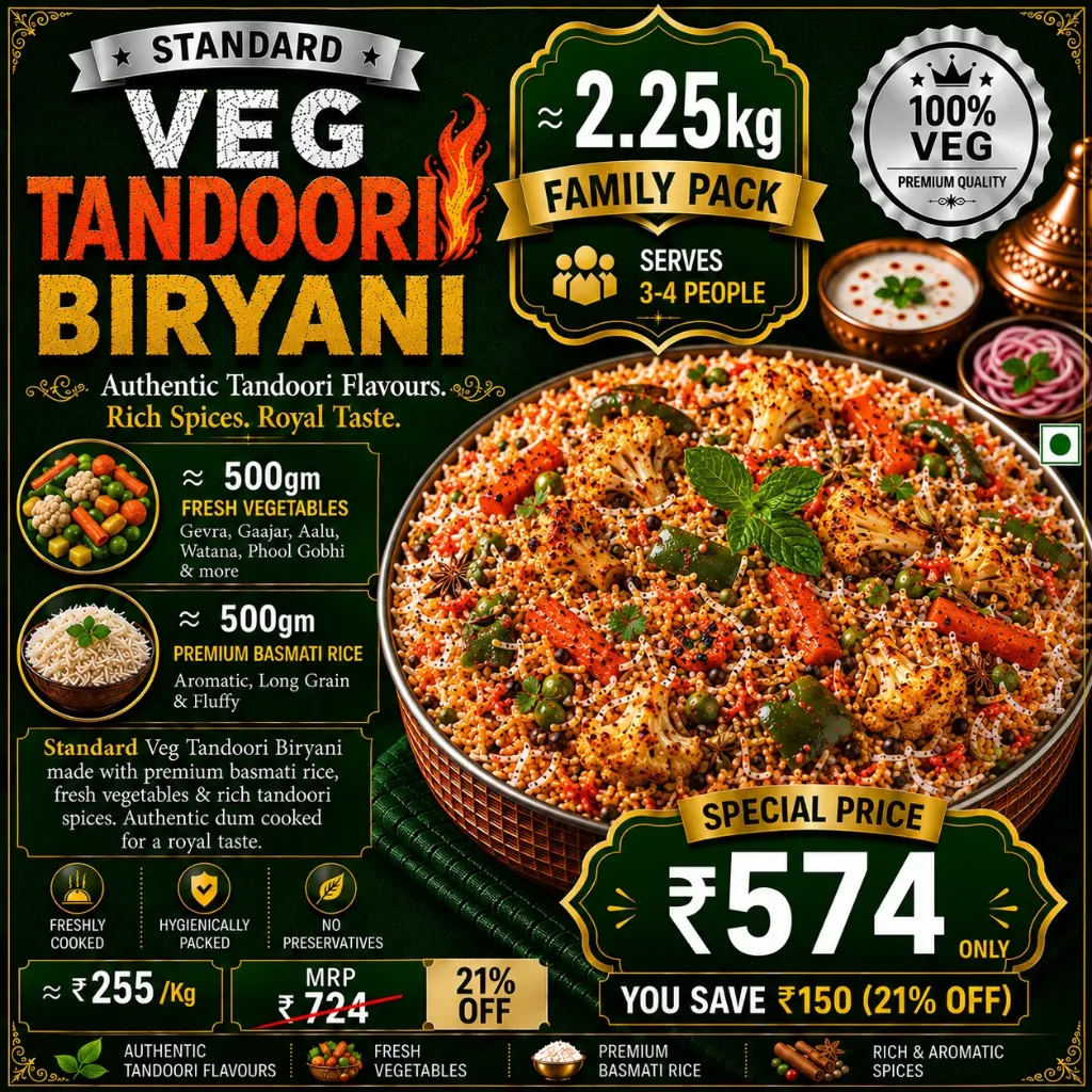 Veg Tandoori Biryani (Standard)